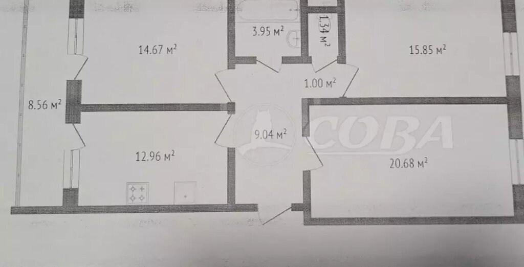 квартира г Тобольск 15-й микрорайон 14 фото 2