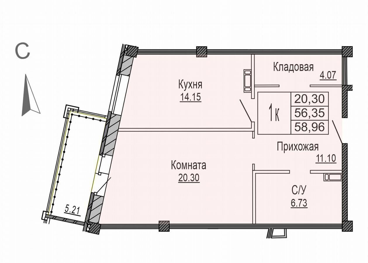 квартира г Ярославль р-н Кировский наб Которосльная 2 фото 6