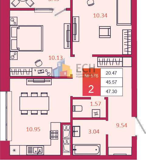 квартира г Тула ш Калужское 20к/2 фото 1