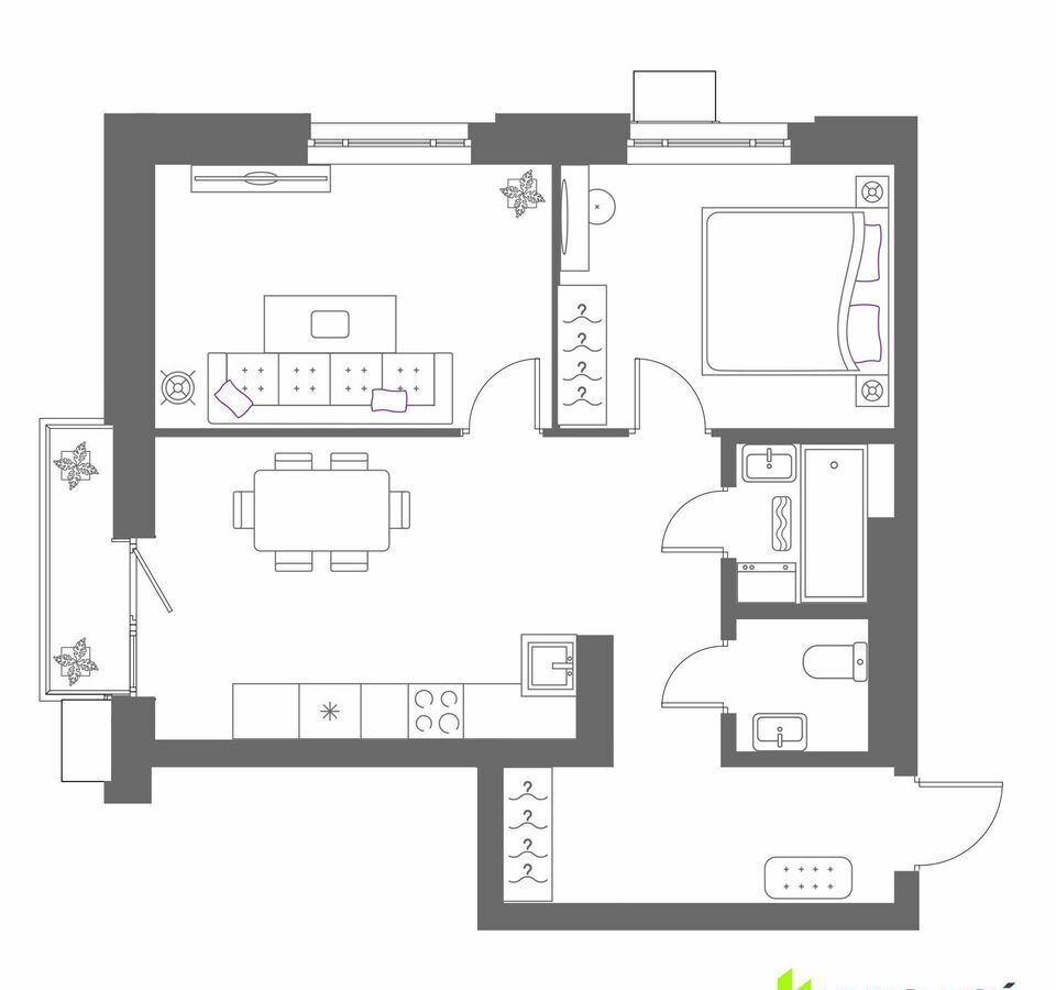 квартира г Екатеринбург р-н Верх-Исетский ул Крауля блок-секция 1. 2 фото 1