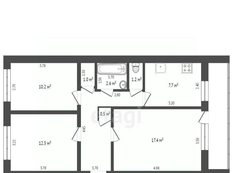 квартира г Саранск р-н Октябрьский ул Мордовская 35к/202 фото 2