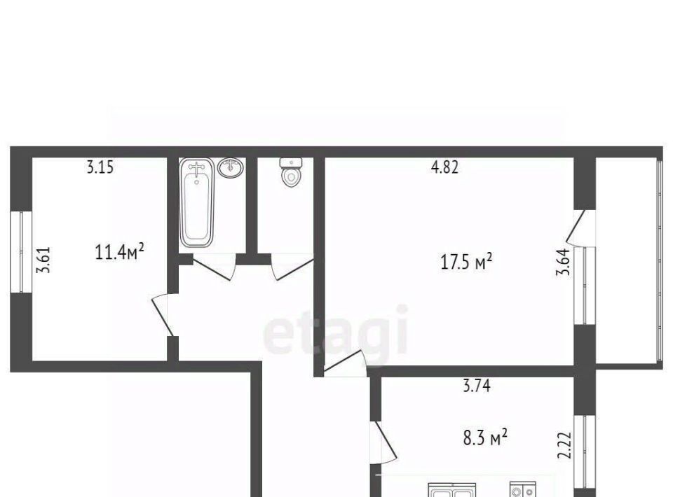 квартира г Калуга д Мстихино ул Лесная 24к/1 фото 2