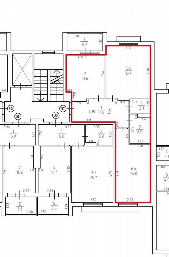 квартира р-н Гурьевский г Гурьевск ул Лазурная 18к/1 ЖК «RiverPark» фото 40
