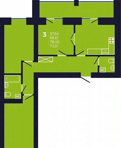 р-н Ленинский микрорайон Novaland кв-л 21, стр. 13 фото