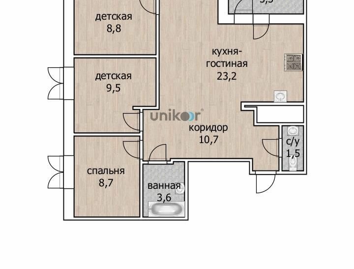 квартира г Уфа р-н Советский ул Карла Маркса 62 фото 14