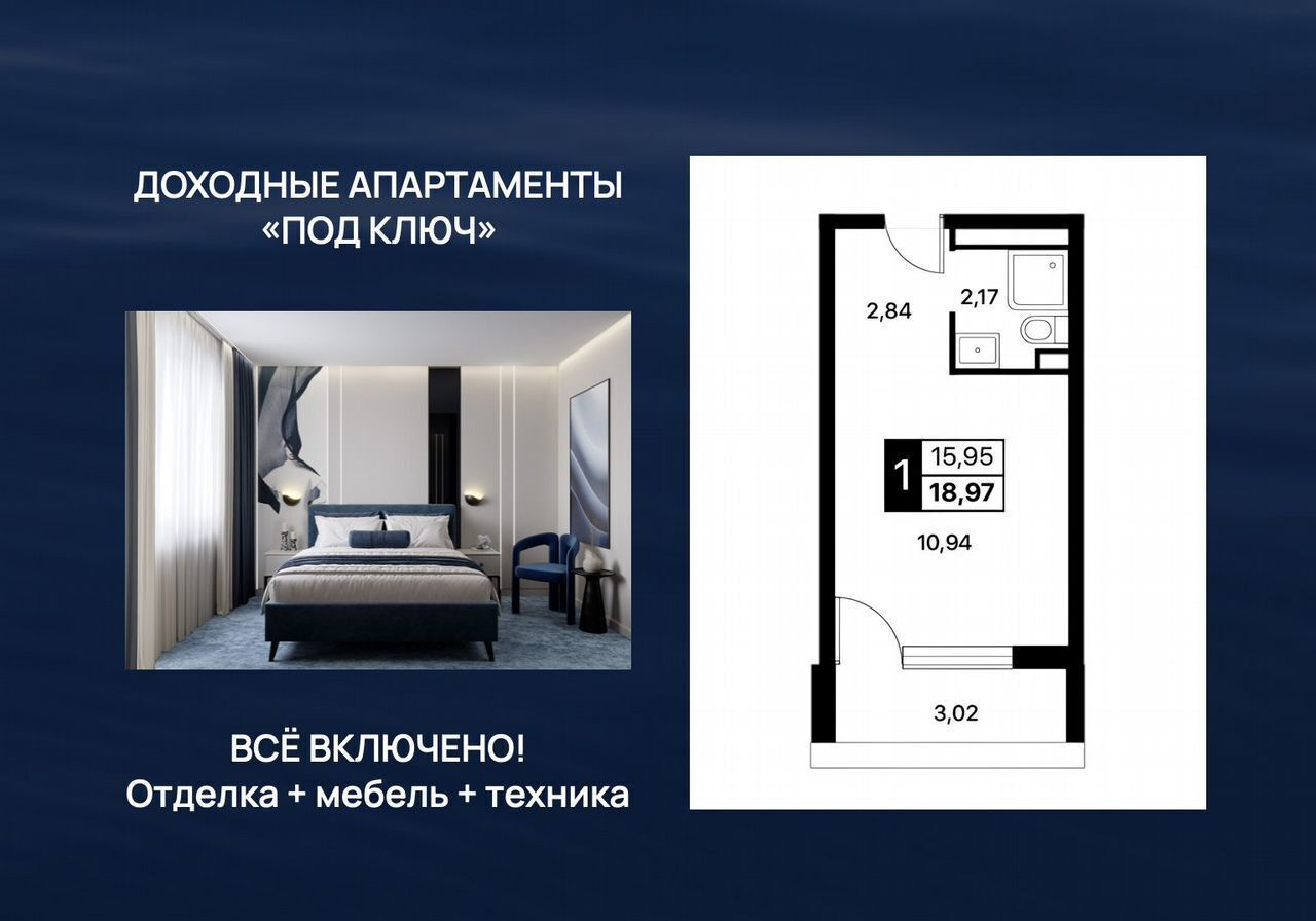 квартира г Алушта ул Перекопская 4 ЖК апарт-отель «Лайнер» фото 1