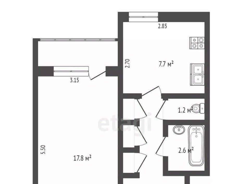 квартира г Новый Уренгой мкр Советский 4/3 фото 2