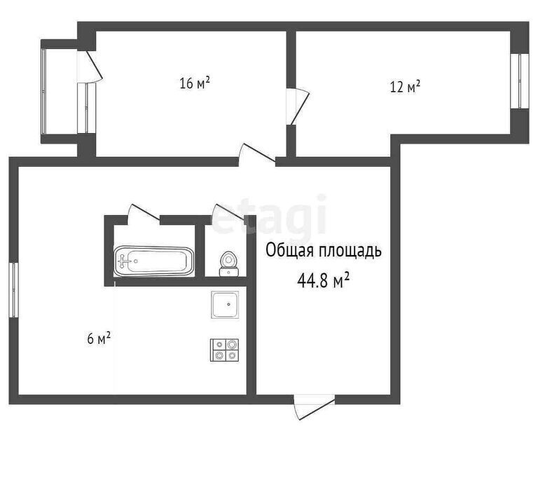 квартира г Брянск р-н Советский ул Докучаева 13 фото 1