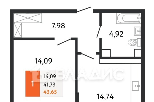 квартира г Новороссийск р-н Центральный ш Мысхакское 59в фото 12