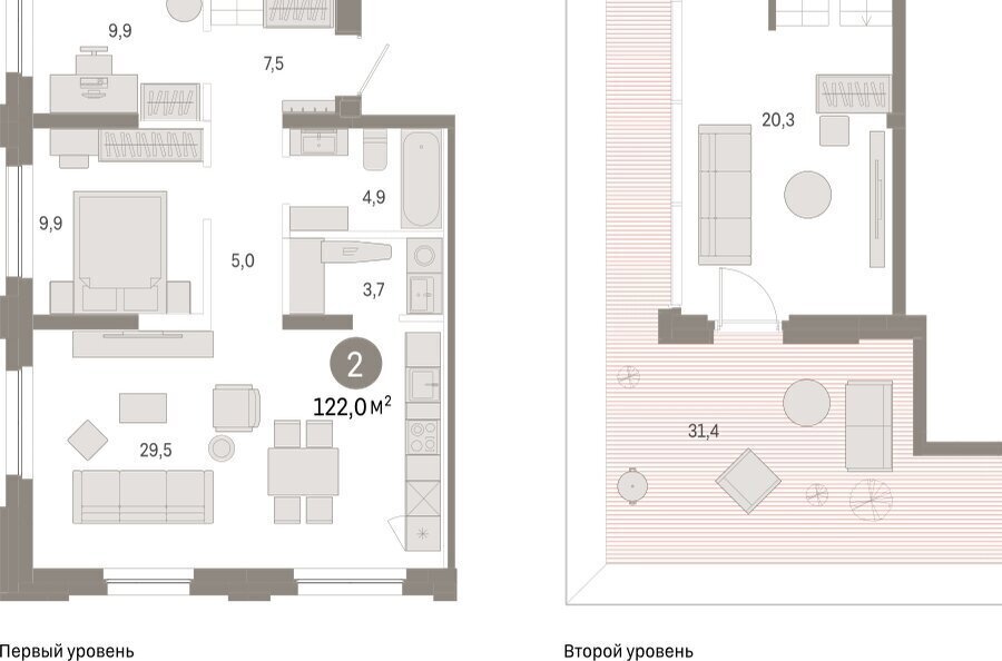 квартира г Тюмень ул Мысовская 26к/2 фото 2