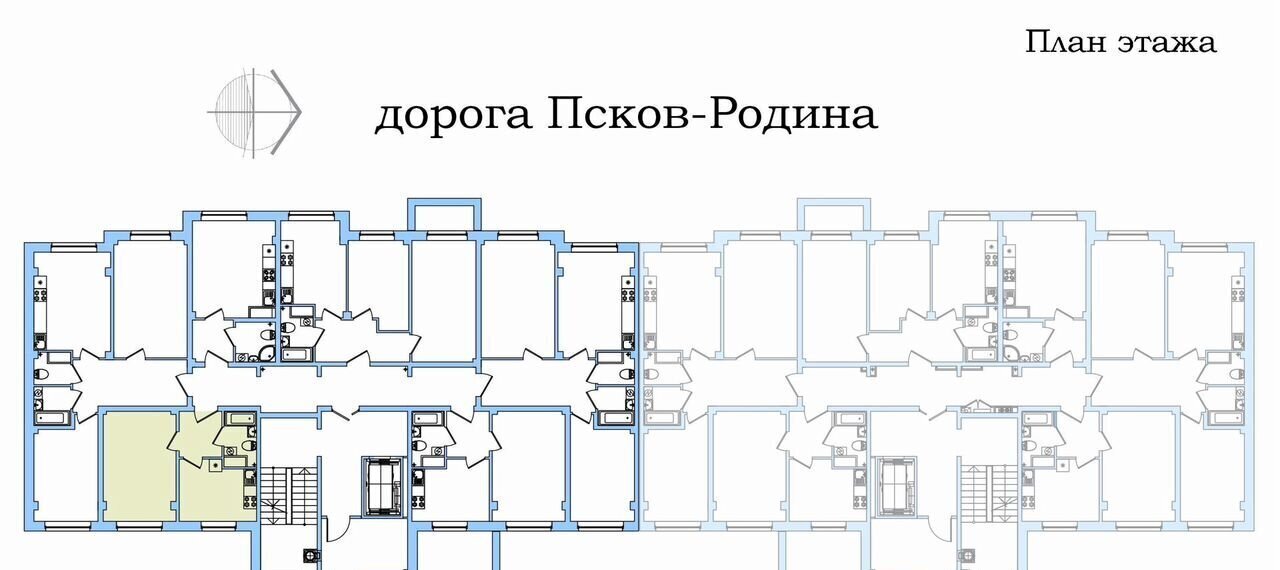квартира г Псков ул Балтийская 17а ЖК «Балтийская 5» Завеличенская волость фото 3