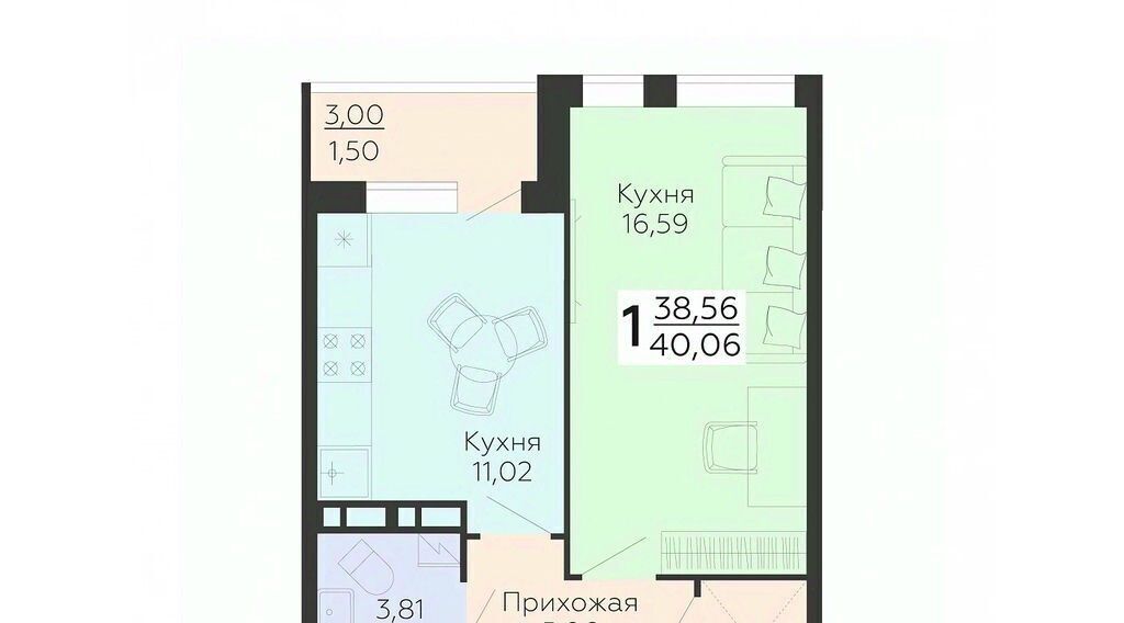 квартира г Воронеж р-н Коминтерновский ул 45 стрелковой дивизии 113 фото 1