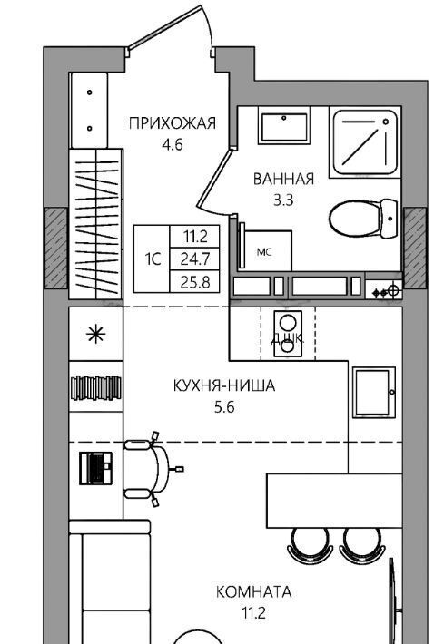 квартира г Пермь р-н Индустриальный ул Капитана Гастелло 15 фото 1