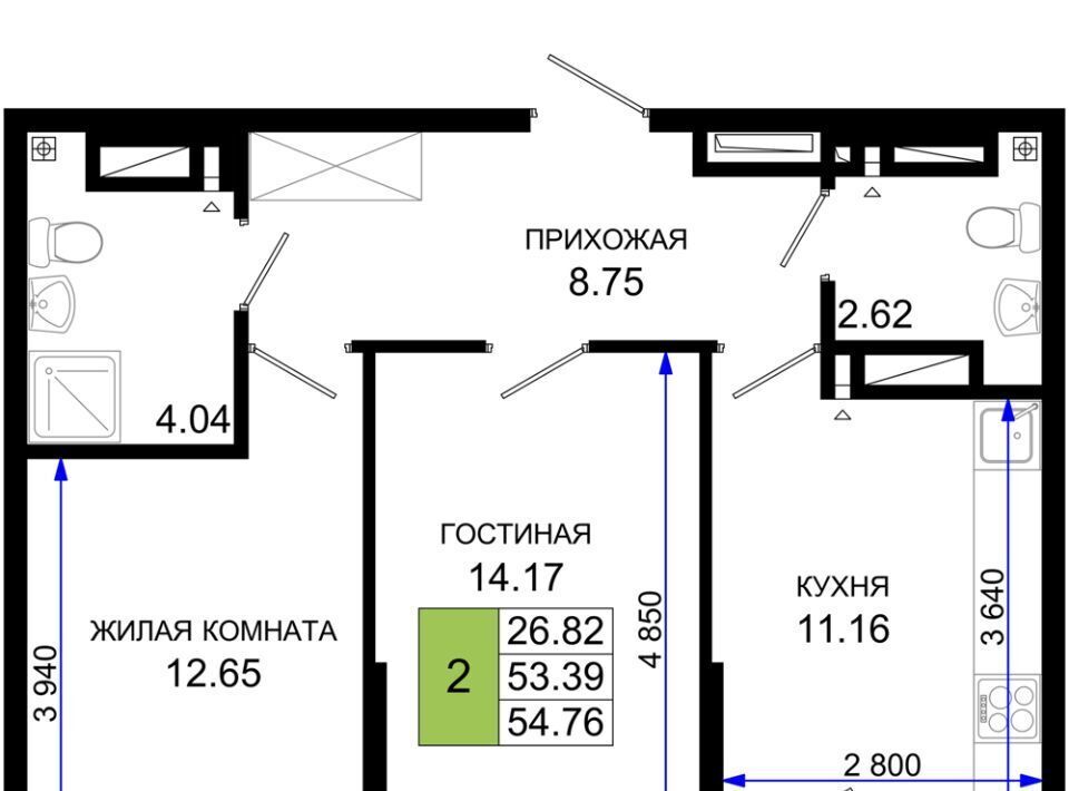 квартира г Ростов-на-Дону р-н Октябрьский пер Нефтекачка ЖК «Октябрь Парк» фото 1