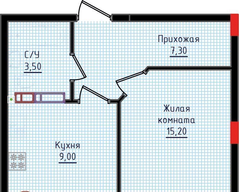 квартира г Ставрополь р-н Промышленный ул Якова Андрюшина 6 фото 2