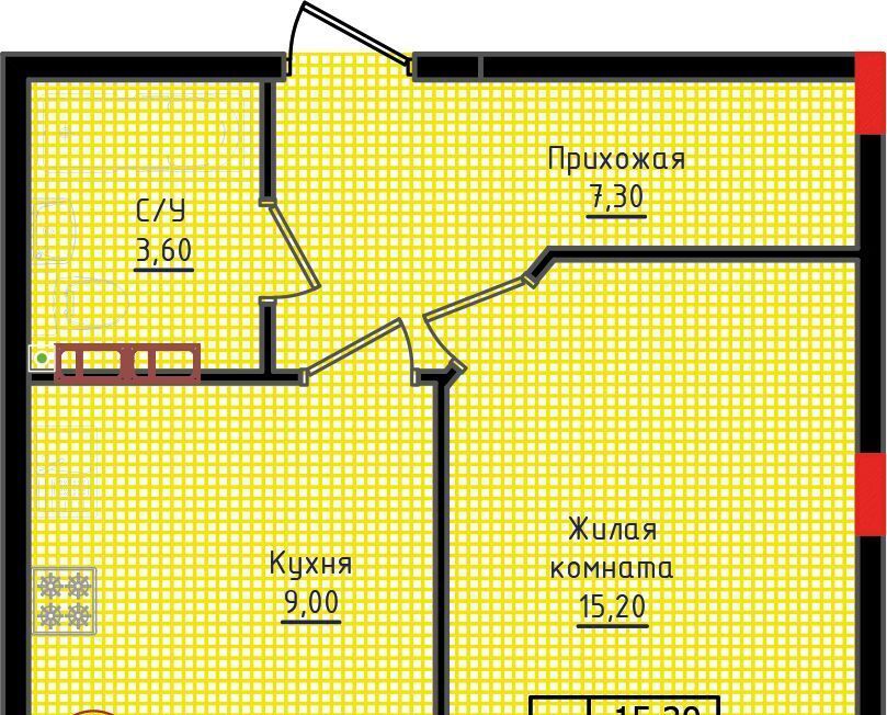 квартира г Ставрополь р-н Промышленный ул Якова Андрюшина 6 фото 2