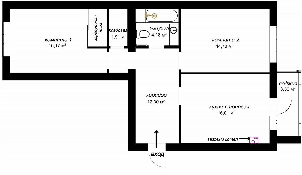 квартира г Тамбов р-н Ленинский ул Карла Маркса 103 фото 23
