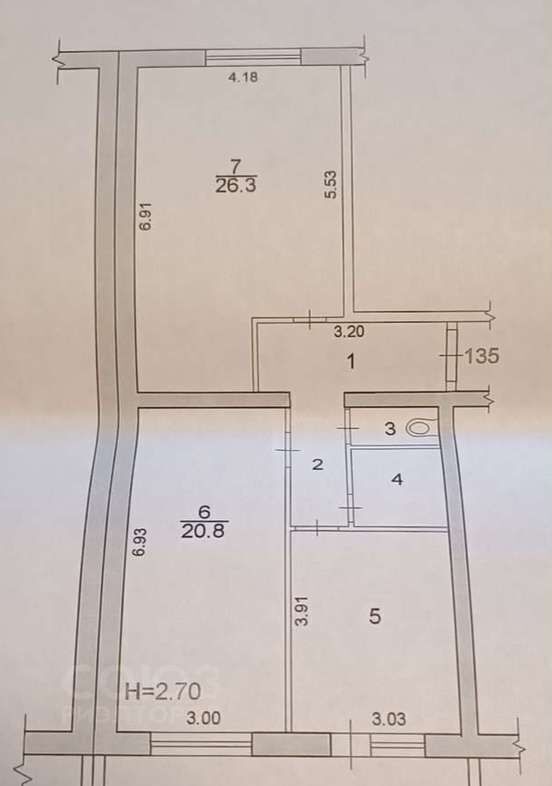 квартира г Волгоград р-н Советский ул Электролесовская 86 фото 31