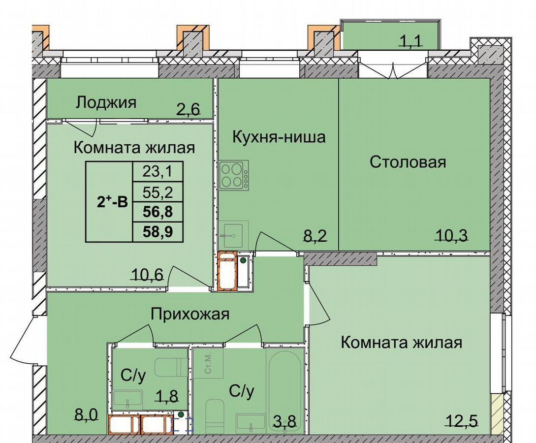квартира г Нижний Новгород Горьковская ул 1-я Оранжерейная стр фото 1