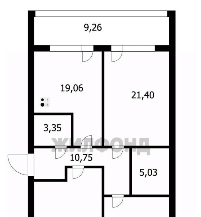 квартира г Новосибирск ул Серафимовича 21 Площадь Маркса фото 1