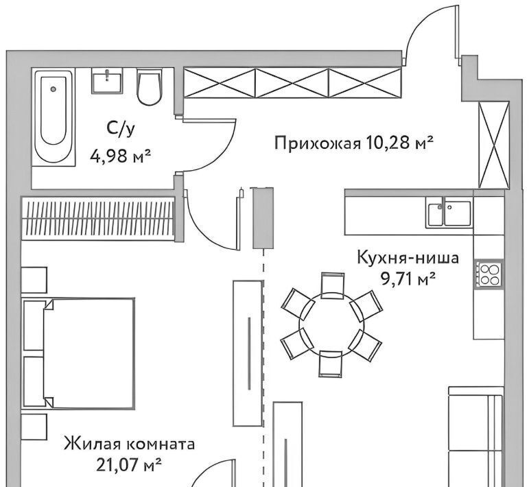 квартира г Новосибирск Заельцовская ш Дачное 22/3 фото 2