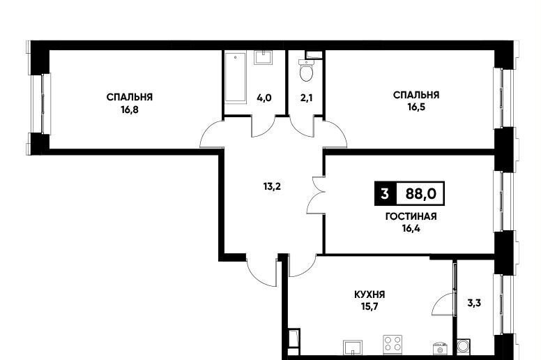 квартира г Ставрополь р-н Промышленный ул Николая Голодникова з/у 9 фото 1