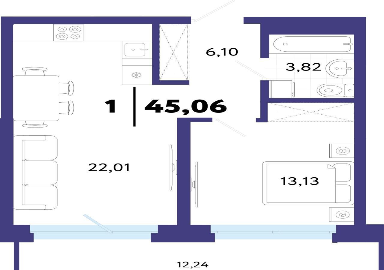 квартира г Тюмень р-н Ленинский ул Малышева 2а корп.1 д. 31 фото 2