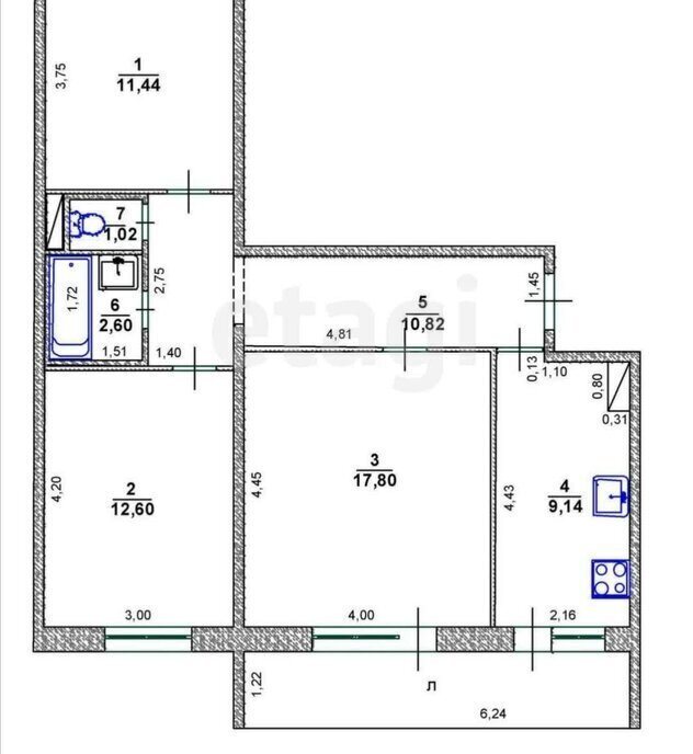 квартира г Ульяновск ул Шолмова 37/4 фото 1