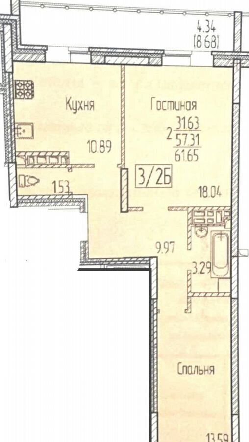 квартира г Казань Дубравная ул Рауиса Гареева 102к/1 фото 18