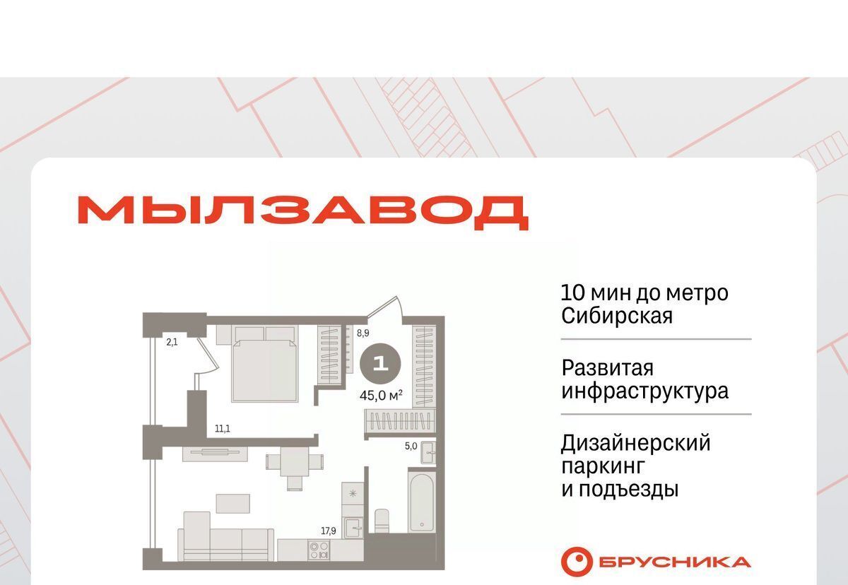 квартира г Новосибирск Сибирская ЖК Мылзавод фото 1