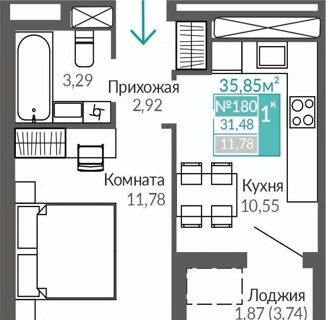 квартира г Симферополь р-н Киевский Крымская Роза фото 1