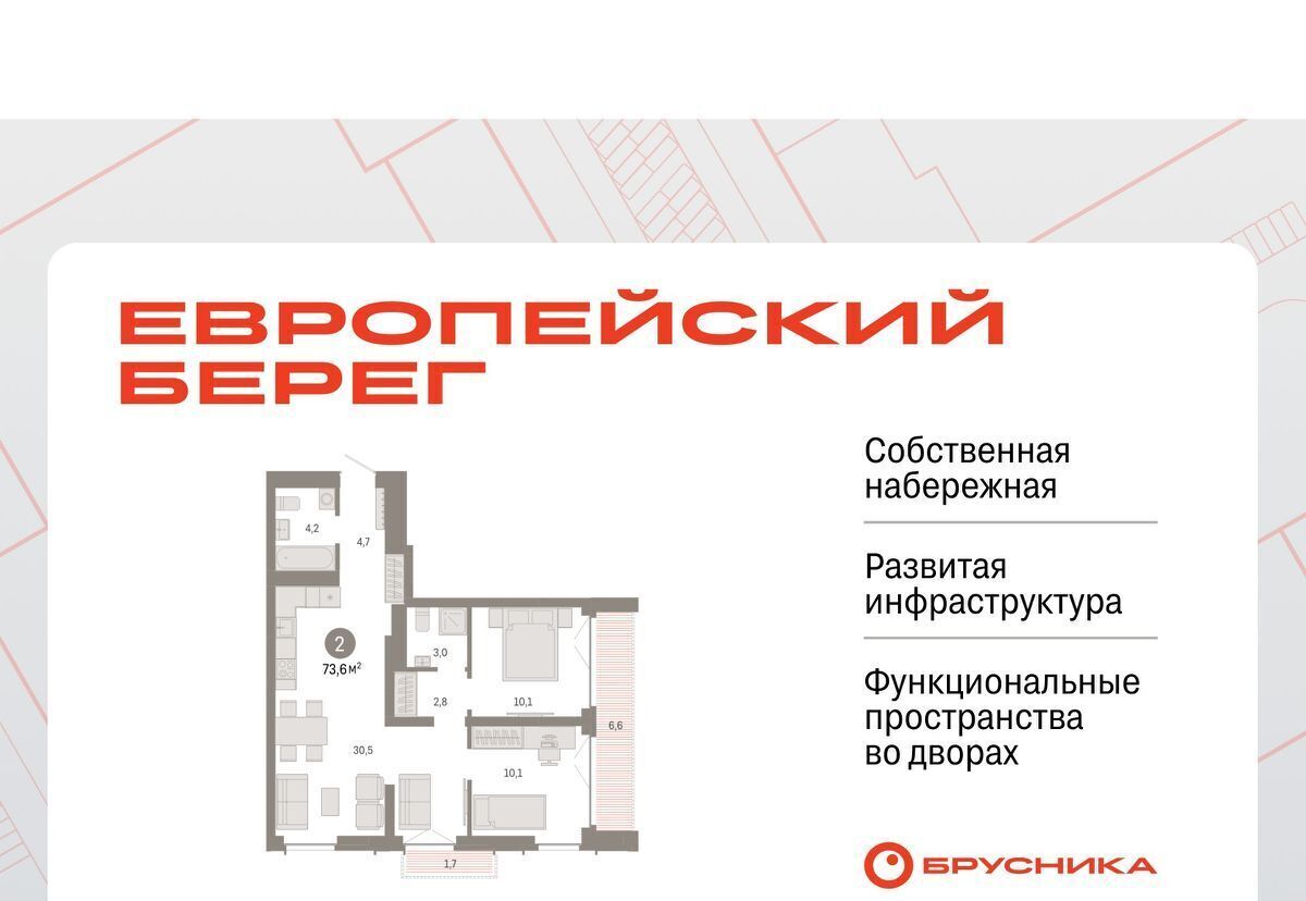 квартира г Новосибирск р-н Октябрьский Европейский Берег мкр фото 1