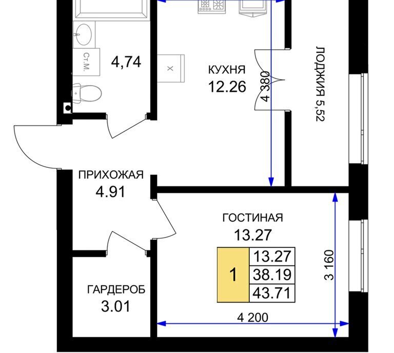 квартира р-н Гурьевский г Гурьевск ЖК «Включи» фото 1