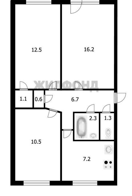 квартира г Обь ул Чкалова 40 Площадь Маркса фото 12