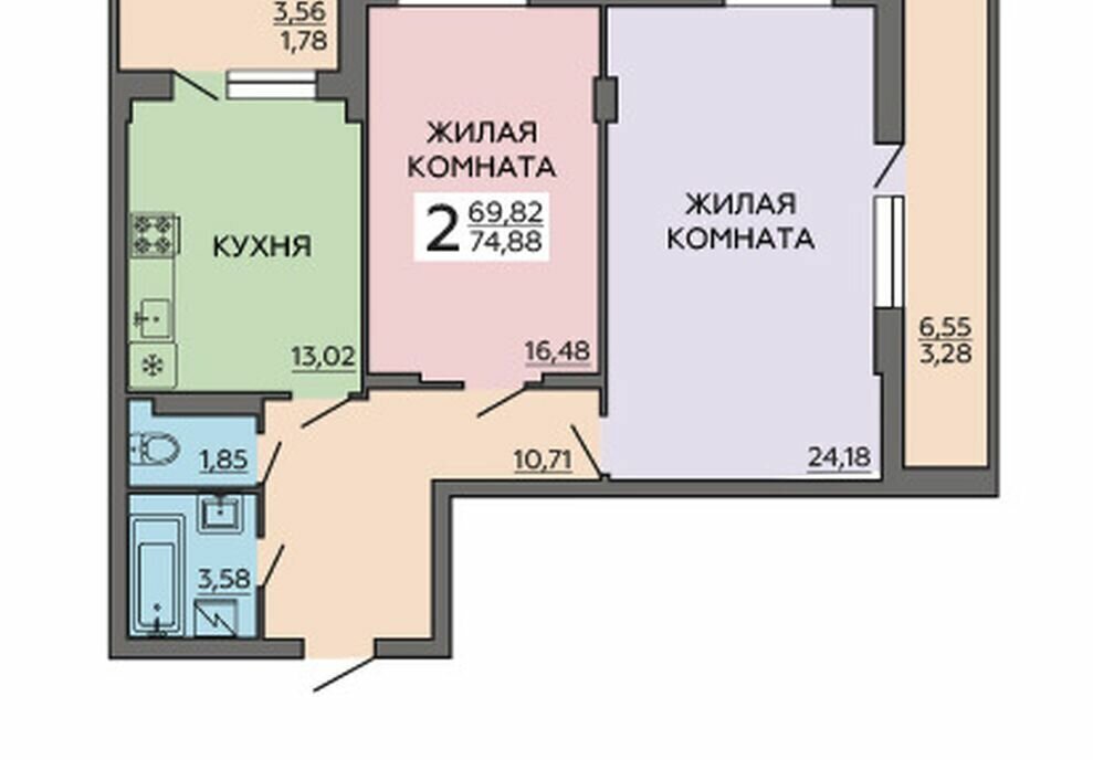 квартира г Воронеж р-н Ленинский ул Летчика Колесниченко 67 фото 1
