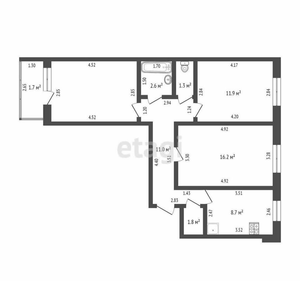 квартира г Стерлитамак Солнечный ул Артема 119 фото 19