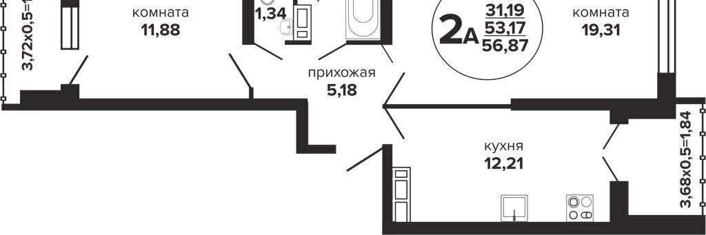 квартира г Краснодар р-н Прикубанский Музыкальный ЖК «Гулливер» фото 1