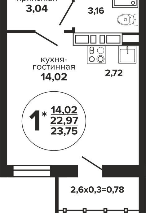 квартира г Краснодар р-н Прикубанский Музыкальный ЖК «Гулливер» фото 1