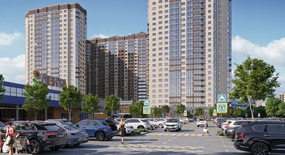 квартира г Краснодар р-н Прикубанский ул Российская 257/7 ЖК «Гулливер» фото 3