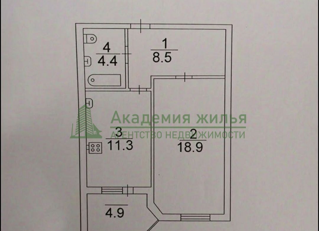 квартира г Саратов р-н Кировский Солнечный 2 пр-д 1-й Топольчанский 4 фото 9