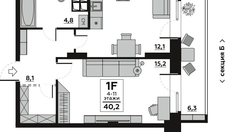 квартира г Волгоград р-н Дзержинский ул Ангарская 7 ЖК Grand Avenue фото 1