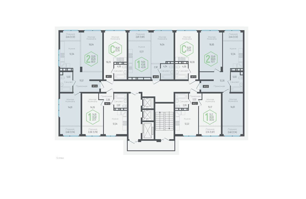 квартира г Краснодар р-н Центральный ул Обрывная 132/1к 1 фото 2