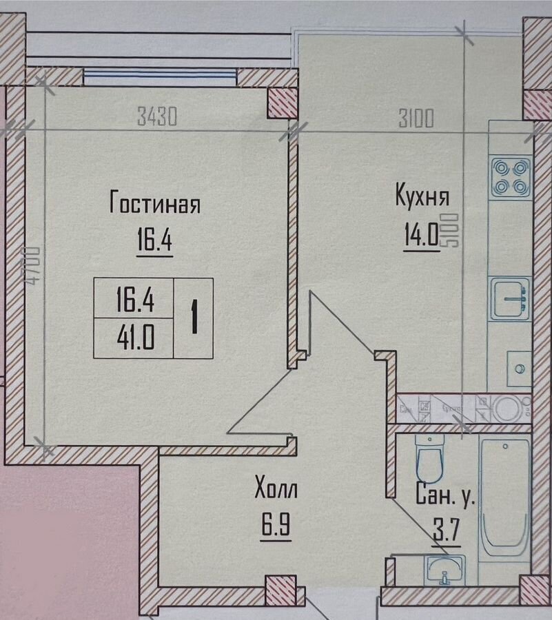 квартира г Нальчик Горная ул Тлостанова 32 ЖК «Эсфера СИТИ» фото 13