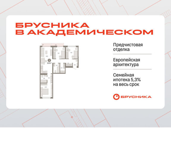 ЖК Брусника в Академическом 19-й квартал фото