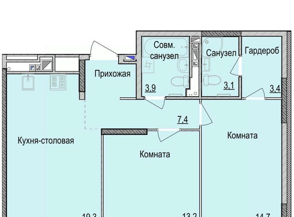 квартира г Ижевск р-н Индустриальный ул им Репина 35ак/1 фото 1