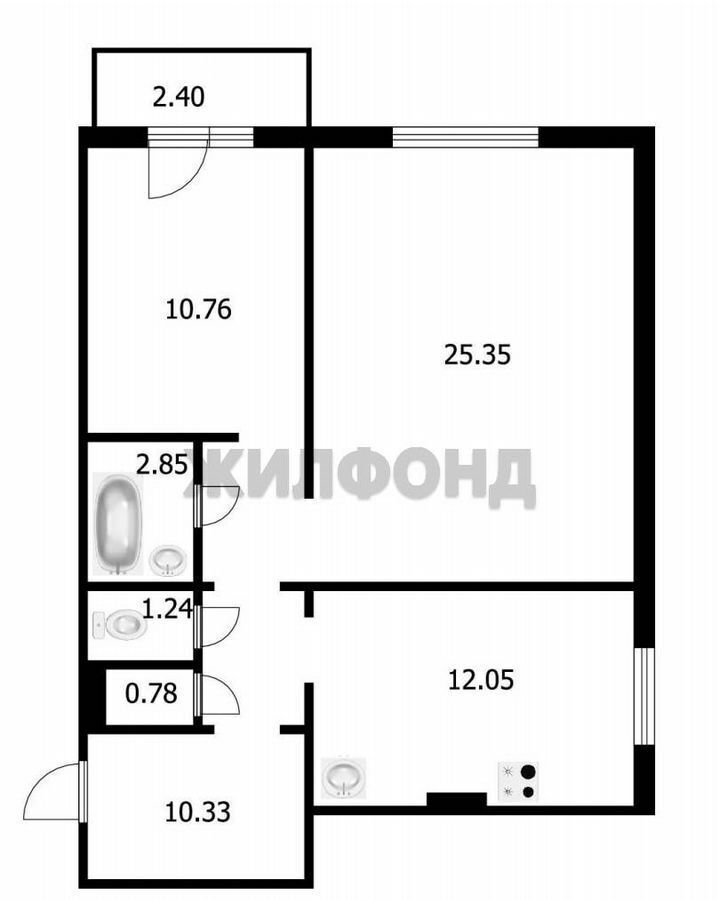 квартира г Новосибирск р-н Октябрьский Золотая Нива ул Татьяны Снежиной 49/3 фото 25