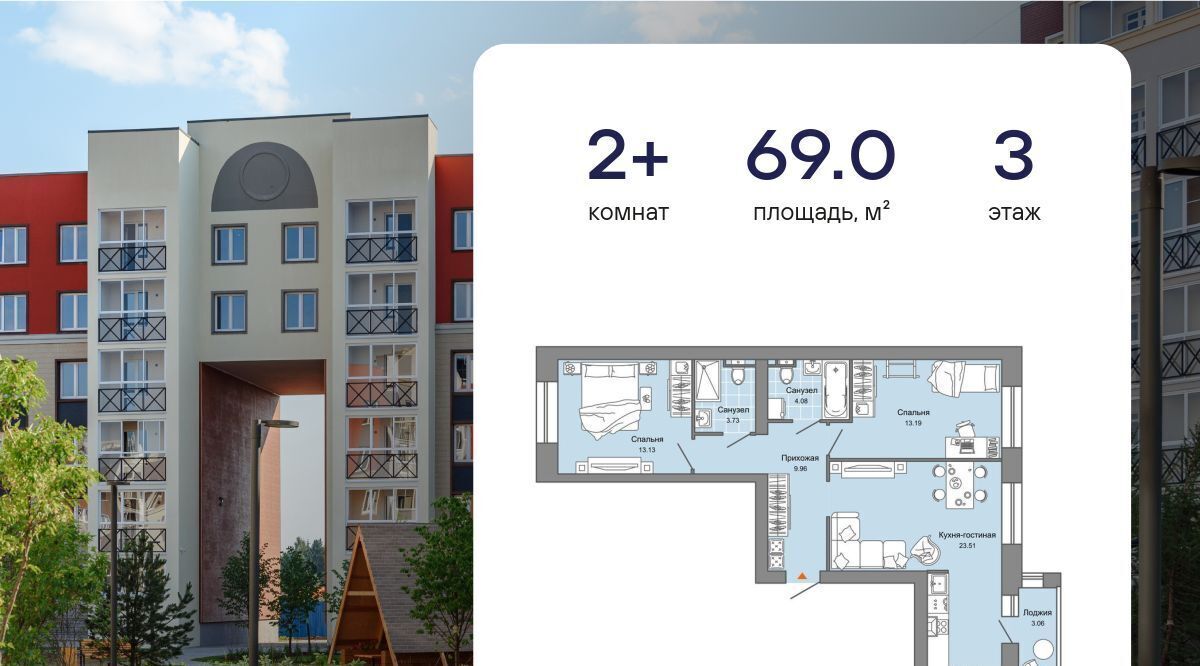 квартира г Киров р-н Ленинский ЖК Урванцево Знак жилой комплекс фото 1