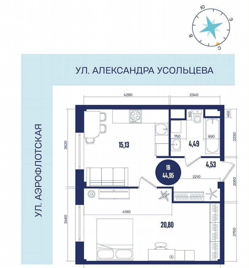 квартира г Сургут р-н Северный жилой ул Высоковольтная ЖК «Крылов» жилые дома фото 1