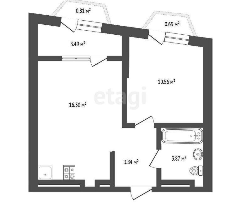 квартира г Тюмень ул Фармана Салманова 5 фото 1