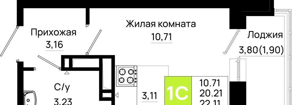 квартира г Ростов-на-Дону р-н Октябрьский пер Нефтекачка ЖК «Октябрь Парк» фото 1